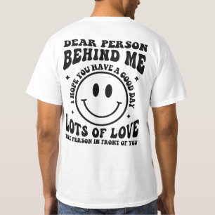 T-shirt Cher Personne Derrière Moi, Sensibilisation à la S