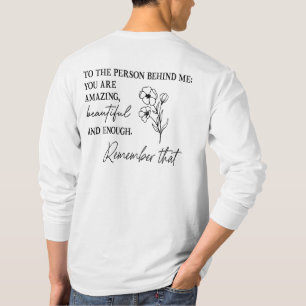 T-shirt Cher Personne Derrière Moi, Vous Comptez, Santé Me