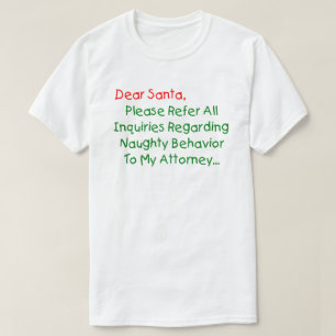 T-shirt Cher Procureur Père Noël - Lettre de Noël drôle