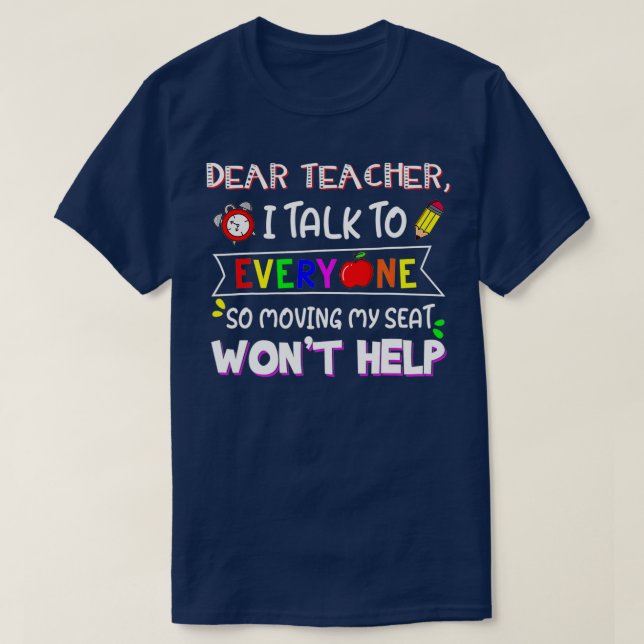 T-shirt Cher Professeur Drôle Je Parle À Tous Ceux Qui Dém (Design devant)