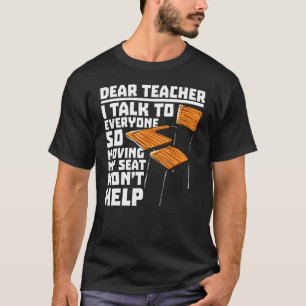 T-shirt Cher Professeur, Je Parle À Tous Ceux Qui Se Dépla