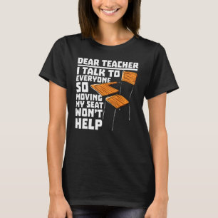 T-shirt Cher Professeur, Je Parle À Tous Ceux Qui Se Dépla