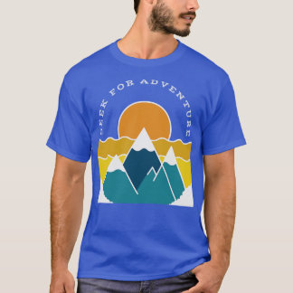 T-shirt Chercher Adventure Retro Mountains Randonnée Outr