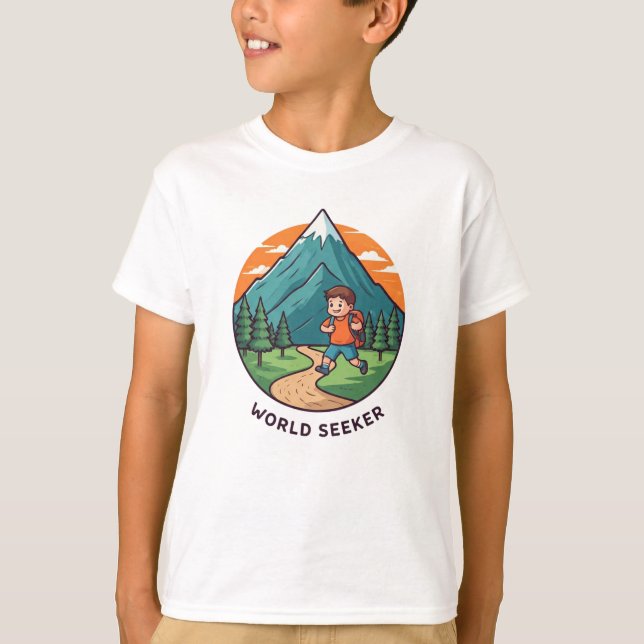 T-shirt Chercheur du monde des enfants (Devant)