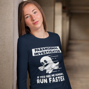 T-shirt Chercheur Paranormal De Chasse Aux Fantômes S'Exéc