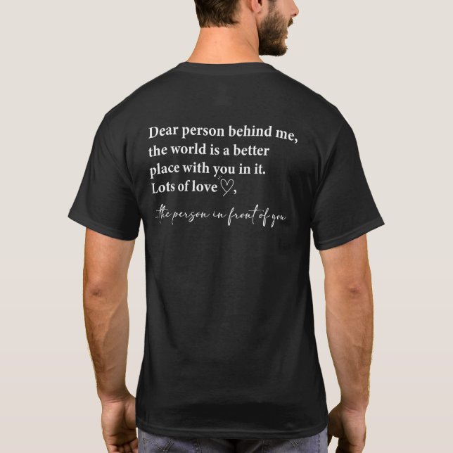 T-shirt Chère Personne Derrière Moi, Santé Mentale, Sois G (Dos)