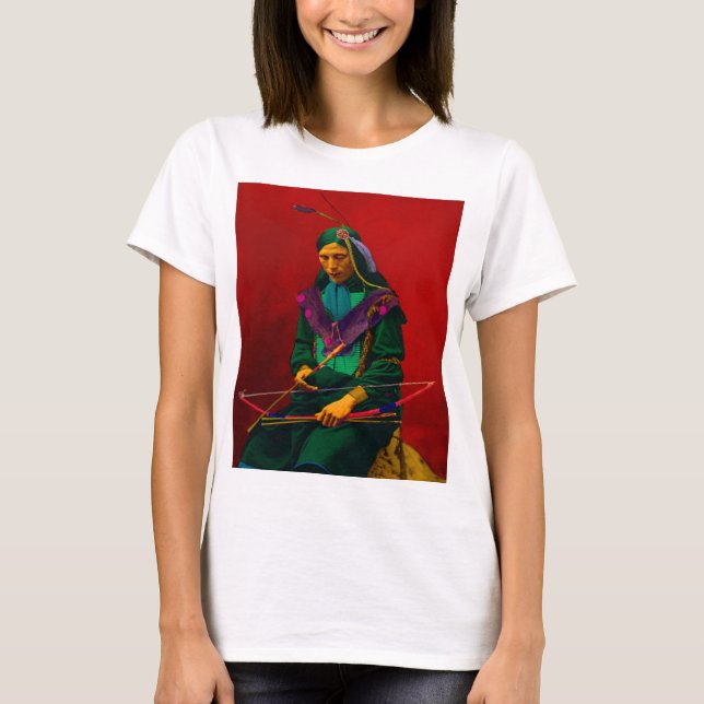 T-shirt Cherokee Native American Pop Art (Devant)