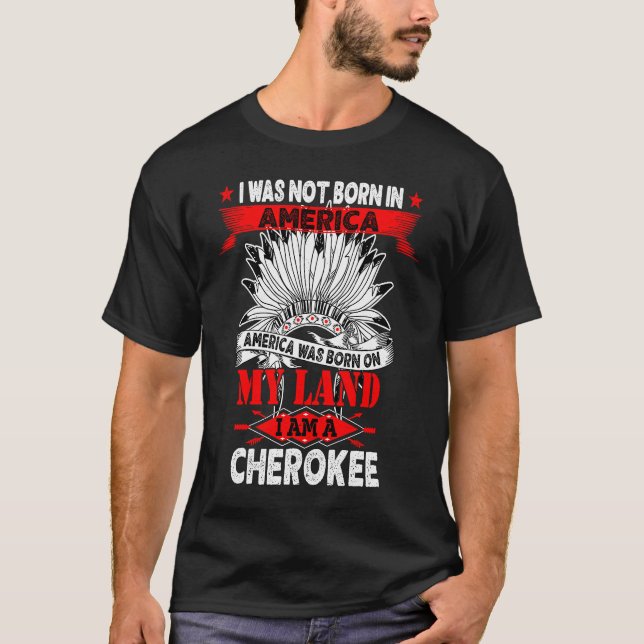 T-shirt Cherokee Tribe Land Native American (Devant)