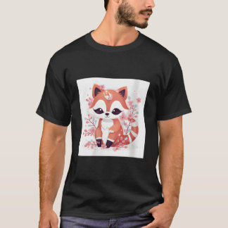T-shirt Cherry Blossom And Red Panda Print Home Decor