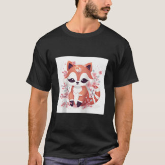 T-shirt Cherry Blossom And Red Panda Print Home Decor Base