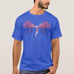 T-shirt Cherry Blossom Cheering Pom-pom girl Sakura Cheerl