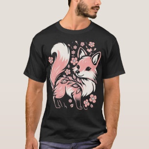 T-shirt Cherry Blossom Fox Aucun type