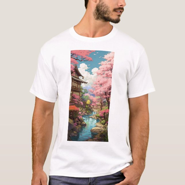 T-shirt Cherry Blossom Garden - Studio Ghibli Inspiré T-S (Devant)