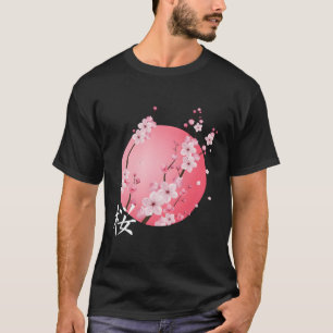 T-shirt Cherry Blossom Kanji Sakura Sunrise Japonaise Cher