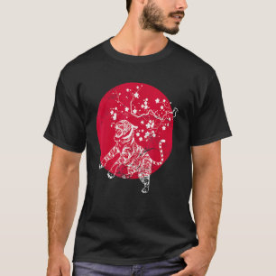 T-shirt Cherry Blossom Predator Animal Wild Cat Sakura Asi
