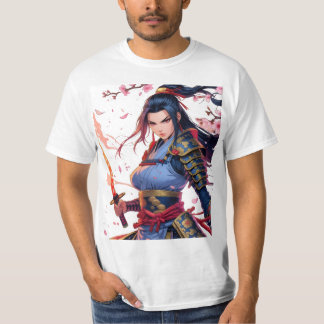 T-shirt Cherry Blossom Samurai Katana Guerrier Anime 🌸 ⚔️