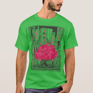 T-shirt Cherry Blossom Tree Ville Sakura Anime Art Graphiq