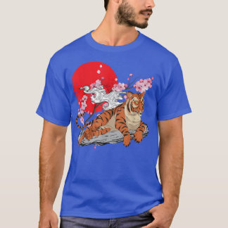 T-shirt Cherry Blossom Wild Cat Amoureux des animaux Sakur