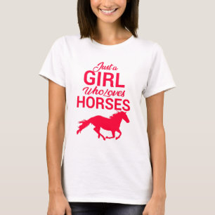 T-shirt Cherry Red Juste Une Fille Qui Aime Les Chevaux T-