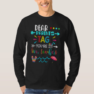 T-shirt Chers parents Étiquette Vous êtes ça l'amour Ensei
