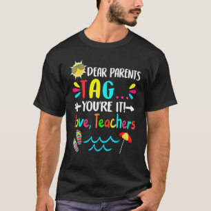 T-shirt Chers parents Étiquette Vous êtes ça l'amour Ensei
