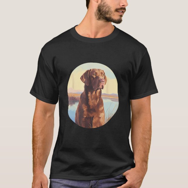 T-shirt Chesapeake Bay Retriever Dog Cute Dog Breed (Devant)