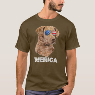 T-shirt Chesapeake Bay Retriever lunettes de soleil États-