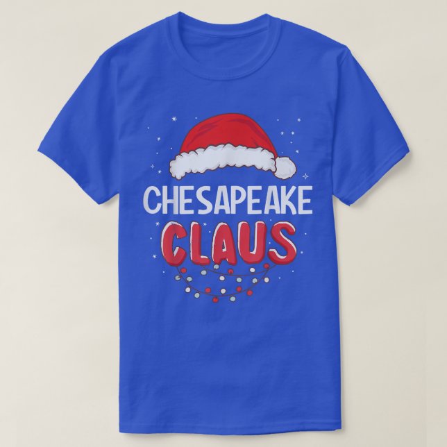 T-shirt Chesapeake Santa Claus Costume correspondant Noël  (Design devant)