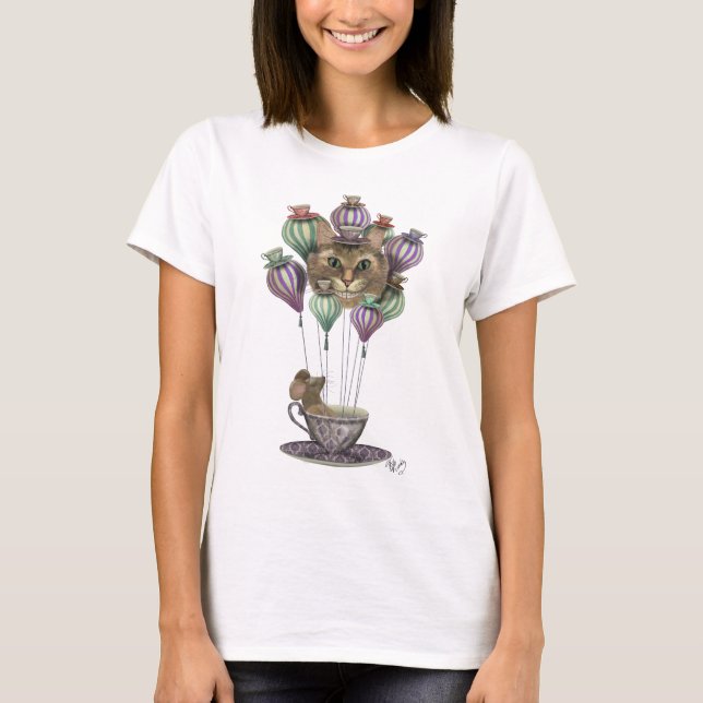 T-shirt Cheshire Chat Hot Air Balloon (Devant)