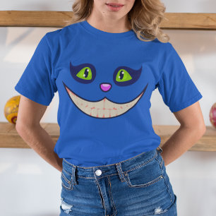 T-shirt Cheshire Chat Visage Halloween Costume femme