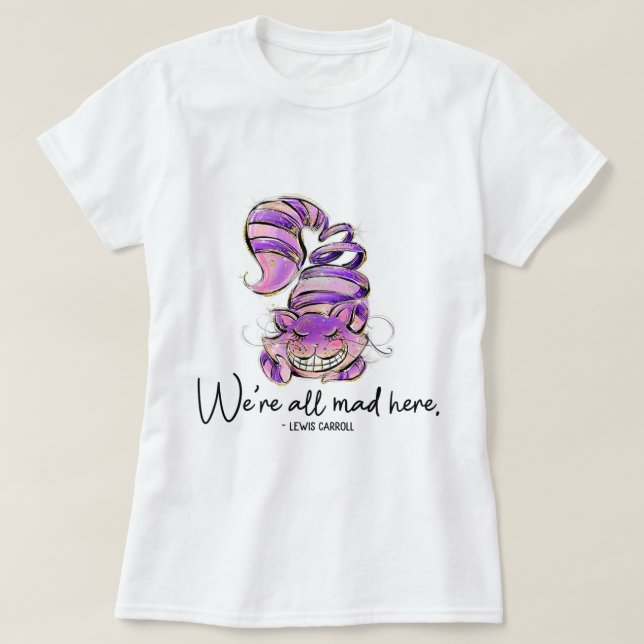 T-shirt Chesire Cat Alice au pays des merveilles étaient t (Design devant)