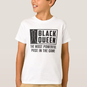 T-shirt Chess Chess Board Black Queen Checkmate Board Cade