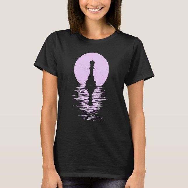 T-shirt Chess Club Game King Queen Horse chess piece men + (Devant)