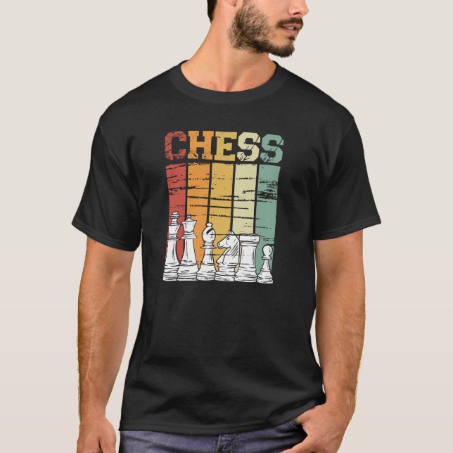 T-shirt Chess game retro vintage (Devant)