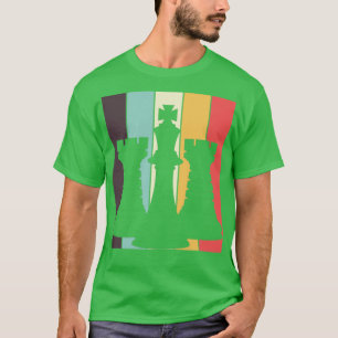 T-shirt Chess Lover Chessman Retro Board Jeu Chess