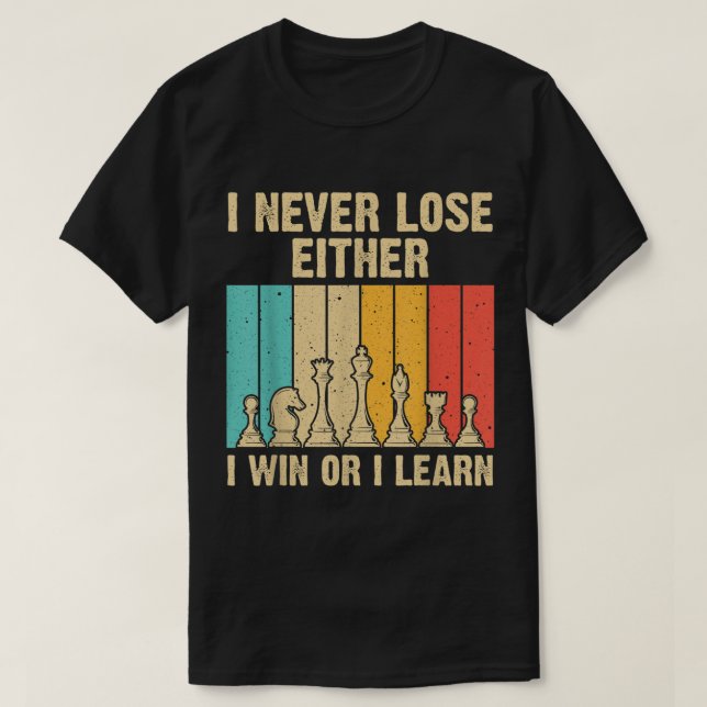 T-shirt Chess Mindset Quote Retro Design (Design devant)