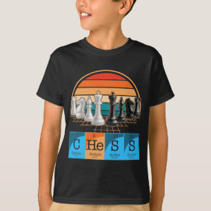 T-shirt Chess Pièces Chimie Éléments Jeu de plateau intell