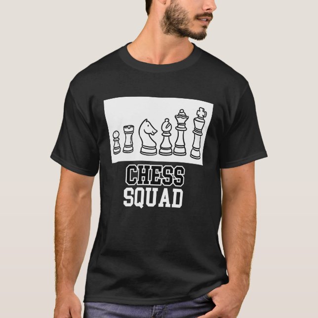 T-shirt Chess Squad  Quote Checkmate (Devant)