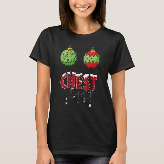 T-shirt Chest Nuts Christmas  Matching Couple Chestnuts (Devant)