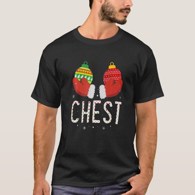 T-shirt Chest Nuts Christmas     Matching Couple Chestnuts (Devant)
