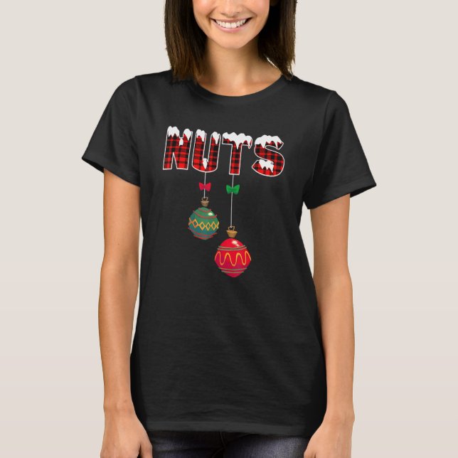 T-shirt Chest Nuts  Matching Chestnuts Christmas Couples N (Devant)