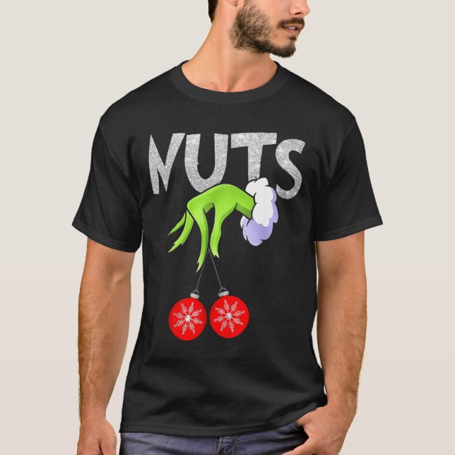 T-shirt Chest Nuts Matching Chestnuts Christmas Snow Coupl (Devant)