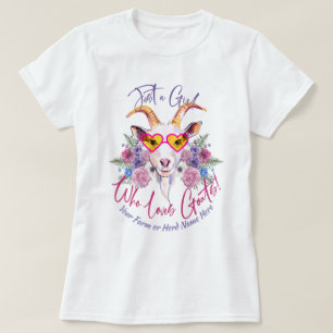 T-shirt CHÈTES   Juste une fille qui aime les chèvres