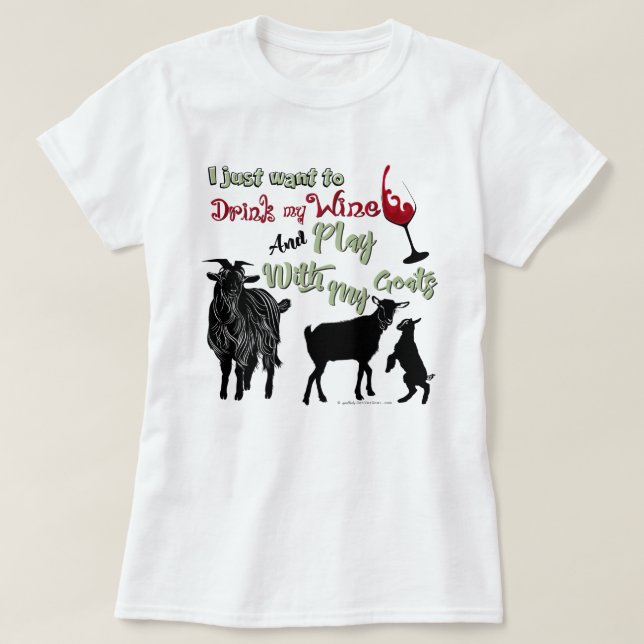 T-shirt CHÈTES | Vous voulez boire du vin et jouer avec de (Design devant)