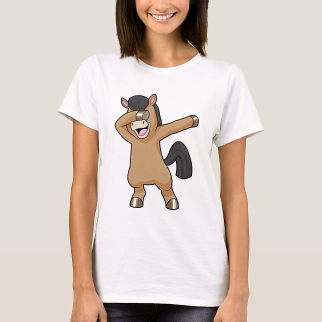 T-shirt Cheval à Hip hop Dance Dab (Devant)