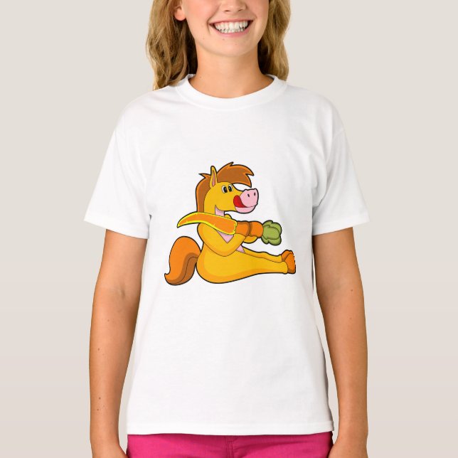 T-shirt Cheval à la carotte (Devant)