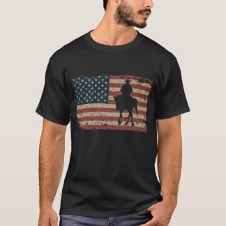 T-shirt Cheval Amérique Drapeau Cadeau Patriotique Cheval