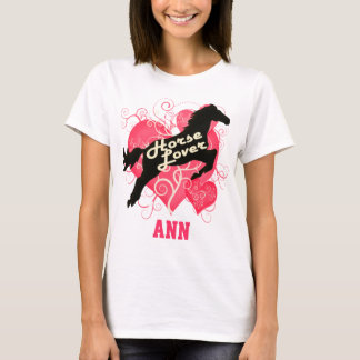 T-shirt Cheval Ann personnalisée par amant