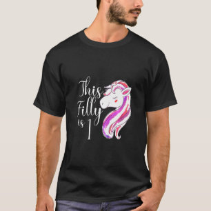 T-shirt Cheval Anniversaire Filly Pony équitation Thème St