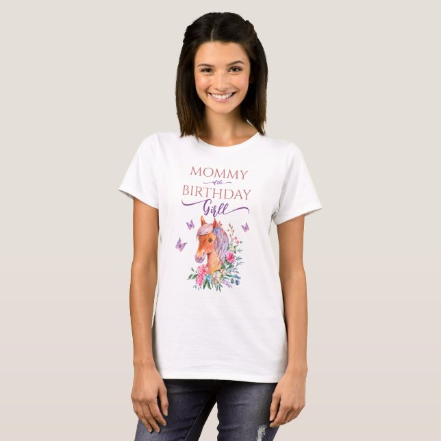 T-shirt Cheval anniversaire personnalisé assorti chemise d (Devant entier)